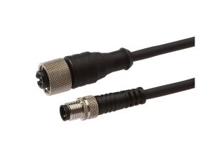 Złącze kablowe M12 żeńskie 3-PINowe proste M8 męskie 3-PINowe proste 3x0,34mm 60V 1,5m IP67 VK150F64