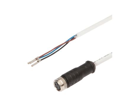 Złącze kablowe M8 żeńskie proste 3-pinowe druga końcówka niezarobiona 3x0,34mm 10m PTFE 60V 150 stC VK50H075