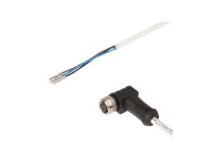 Złącze kablowe M8 żeńskie 3-PINowe proste wolny koniec niezarobiony 3x0,34mm fi3,8mm 60V 150stC 2m IP65 VK20H071