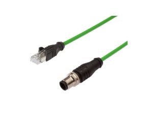 Złącze kablowe M12 męskie proste RJ45 4x0,14mm 5m PUR VK508F25