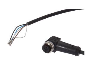 Złącze kablowe M12 żeńskie kątowe 4-PINowe druga końcówka niezarobiona 4x0,34mm 10m PUR 250V 90 stC VKA05321