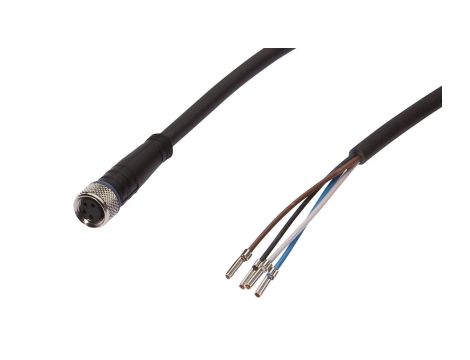 Złącze kablowe M12 żeńskie proste 4-pinowe druga końcówka niezarobiona 4x0,34mm 15m VKAE0375