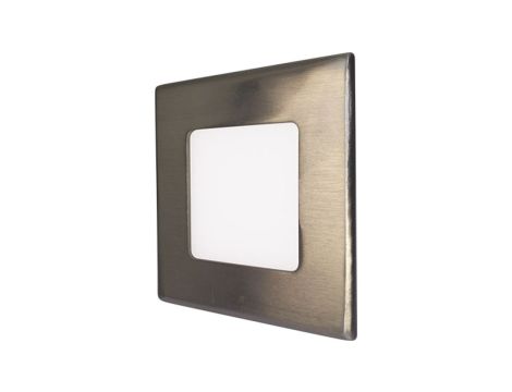 Oprawa downlight LED 3W 190lm 2800K/ciepła IP44/20 kwadratowy do wbudowania matowy chrom LED15 VEGA-S Matt Chrome 3W WW GXDW206