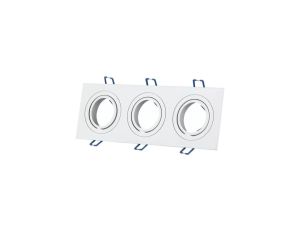 Oprawa punktowa Oczko 3xGU10 IP20 Kwadratowa Aluminiowa Biała 3609