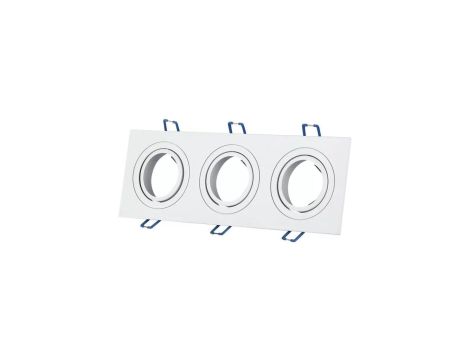 Oprawa punktowa Oczko 3xGU10 IP20 Kwadratowa Aluminiowa Biała 3609