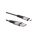 Kabel USB-C ™ do USB-A tekstylny z wtyczkami metalowymi 1 m 49296