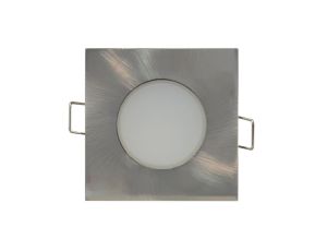 Oprawa downlight LED 5W 330lm 3000K/ciepa IP65/20 kwadratowy do wbudowania matowy chrom LED BONO-S Matt chrome 5W WW GXLL026