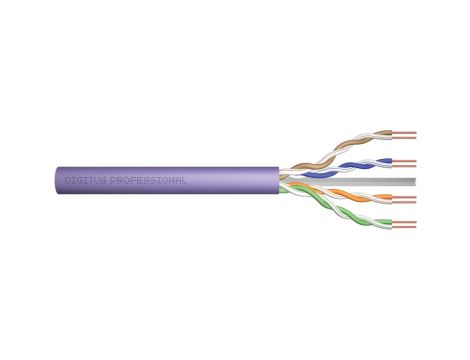Kabel teleinformatyczny U/UTP kat.6 4x2xAWG23 LSOH drut fioletowy Dca DK-1614-VH-1 /100m/