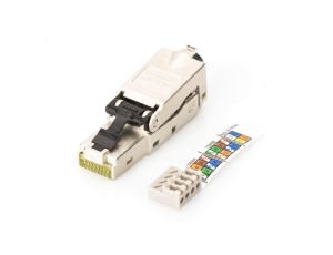 Wtyk modularny RJ45 kat.6A PoE+ 10GbE STP ekranowany metalowy beznarzędziowy AWG 27-22 DN-93631