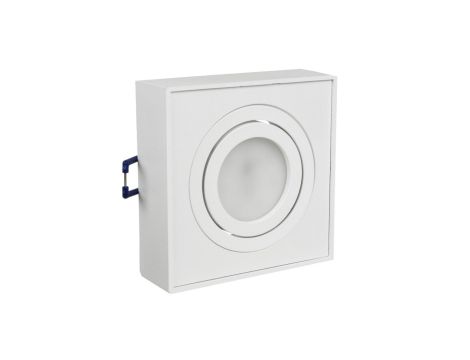 Punktowa oprawa sufitowa Maclean, dla źródeł światła MR16/GU10, kolor biały, 94x94x32mm, kwadratowa, alu, MCE464 W