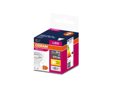 Żarówka LED VALUE PAR16 80 GU10 6,9W 575lm 3000K 830 36st. 4058075598737