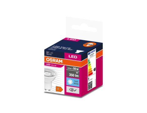 Żarówka LED VALUE PAR16 50 GU10 4,5W 350lm 4000K 840 60st. 4058075599116