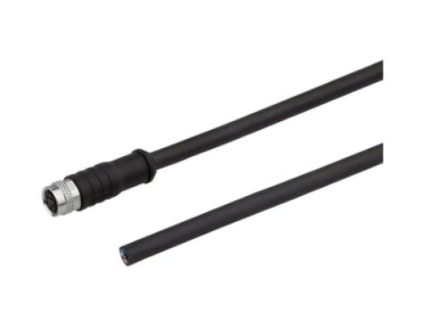 Złącze do samokonfekcjonowania M8 proste żeńskie druga końcówka niezarobiona 5pin 5x0.34mm 30V z kablem 5m IP67 VK505675