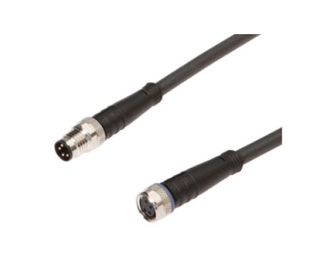 Złącze do samokonfekcjonowania M8 kątowe żeńskie 4pin M8 męskie proste 4pin 3x0,34mm z kablem 1,5m PUR IP67 VK150F75