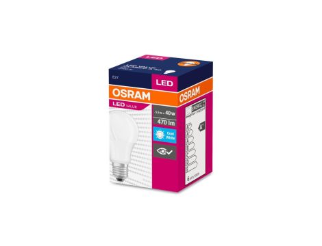 Żarówka LED VALUE CLASSIC A 40 E27 4,9W 470lm 4000K 840 FR non-dim 4058075127081