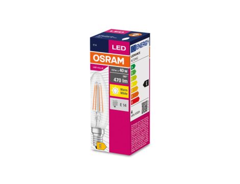 Żarówka LED VALUE CLASSIC B 40 E14 4W 470lm 2700K 827 FIL non-dim 4058075438637