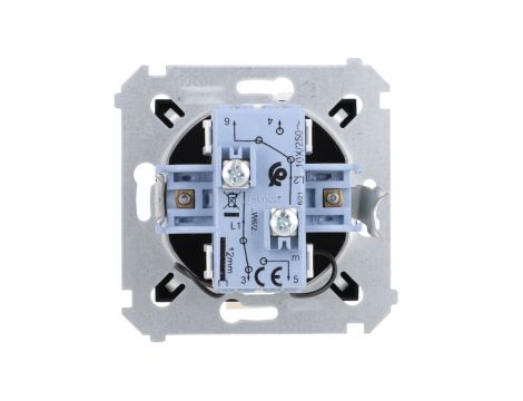 Simon 54 Łącznik schodowy podwójny z podświetleniem (moduł) 10AX 250V zaciski śrubowe czarny mat DW6/2L.01/49