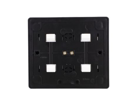 Simon 54 Gniazdo poczwórne Schuko natynkowe z przesłonami torów prąd. wer. skand. 16A 250V szybkozłącza, czarny mat EGSZ4SNZ/49