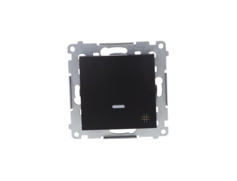 Simon 54 Łącznik krzyżowy z podświetleniem LED (moduł) 10AX 250V szybkozłącza, czarny mat DW7L.01/49