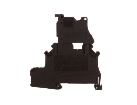Złączka szynowa z bezpiecznikiem 5x20 2-przewodowa 4mm2 czarna LED 250V AC/DC UT 4-PE/HESI LA 250 (5X20) 3070079 /50szt./