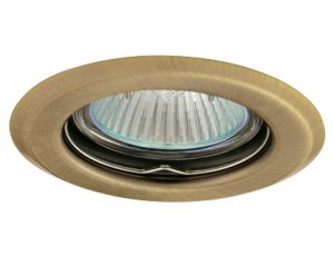 Oczko 50W/12V MR16 IP20 okrągłe stałe stalowe matowy mosiądz AXL 2114-BRM GXPP006