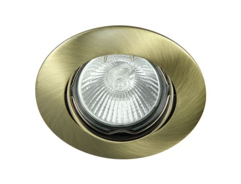 Oczko 50W/12V MR16 IP20 okrągłe ruchome aluminiowe szczotkowany mosiądz DIO DTO2B-AB GXPL052