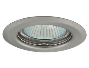 Oczko 50W/12V MR16 IP20 okrągłe stałe stalowe matowy chrom AXL 2114-CM GXPP009