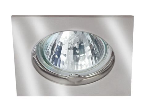 Oczko 50W/12V MR16 IP20 kwadrat stałe aluminiowe satynowy nikiel IZZY DS10-Q-SN GXPL011