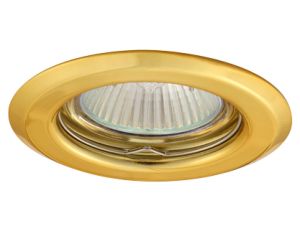 Oczko 50W/12V MR16 IP20 okrągłe stałe stalowe złote AXL 2114-G GXPP004