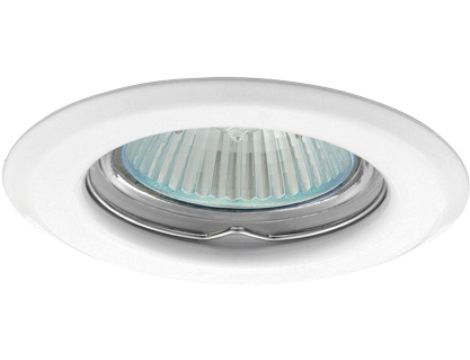 Oczko 50W/12V MR16 IP20 okrągłe stałe stalowe białe AXL 2114-W GXPP003