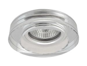 Oczko 50W/12V MR16 IP20 okrągłe szkło / aluminium lustrzane GLASS HIGH PEARL-R GXPO034