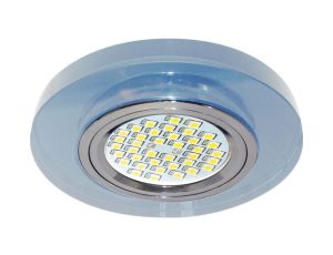 Oczko 50W/12V MR16 IP20 okrągłe szkło / aluminium lustrzane GLASS PEARL-R GXPO011