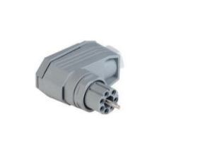 Gniazdo kablowe kątowe odciążone za pomocą klatki zaciskowej i śruby radełkowanej N6R FF R