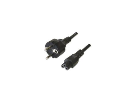 Kabel Zasilający Koniczynka CEE 7 Schuko na C5 1m Czarny