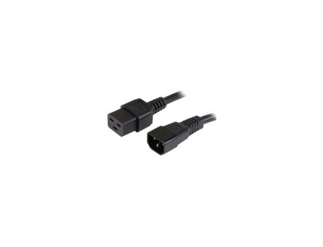 Przedłużacz kabel Zasilający Iec320 C14 Na C19 10A 2M Czarny ICOC 066-NC
