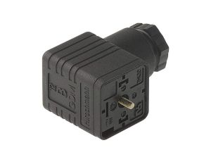 Złącze zaworowe serii GDM żeński 3-pinowe (2+PE) śrubowe M16 mostek prostowniczy warystor 230 V AC/DC 1 A GDML 2016 GB 1 grau