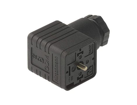 Złącze zaworowe serii GDM żeński 3-pinowe (2+PE) śrubowe M16 mostek prostowniczy warystor 230 V AC/DC 1 A GDML 2016 GB 1 grau