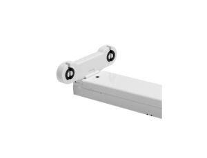 Oprawa dla 2szt.TUB LED T8, 60cm, AC-230V, zasil.jednostronne,biała 4451011
