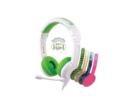 School+ Słuchawki dla Dzieci 3+ 85dB z Mikrofonem Zielone