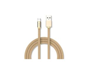 Kabel Micro USB 1m 2,4A w oplocie Złoty 8495