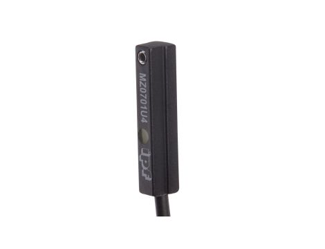 Czujnik magnetyczny cylinder rowek T 6,2 mm 6,3x30x6,2mm 10-30V DC PNP NO złącze kablowe M12 4-pinowe 2m PUR IP67 MZ0701U4