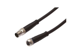 Kabel konfekcjonowany obustronny złącze M8 żeńskie 4-PINowe proste M8 męskie 3-PINowe proste 3x0,34mm 0,3m PUR 60V IP67 VK030F74