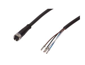 Kabel konfekcjonowany jednostrony złącze M8 żeńskie 4-PINowe proste wolny koniec przewodu 4x0,34mm 2m PUR 30V VK200375