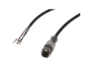 Kabel konfekcjonowany jednostrony złącze M12 żeńskie 4-PIN prosty wolny koniec przewodu 4x0,34mm 5m IP67 wskaźnik LED VK500425