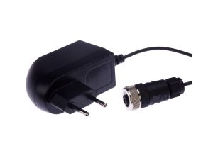 Zasilacz DC wtykowy 34x43x75mm 24W 1A -PIN 1/3 100-240VAC złącze M12 4-PINowe napięcie wyjściowe 24V NY000004