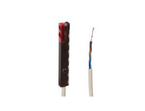 Czujnik optyczny odbiciowy 45x6,2x4mm Sn: 30mm 11-30VDC PNP/NPN kabel 2m IP67 OTQ40100