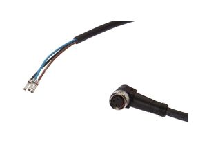 Kabel konfekcjonowany jednostrony złącze M8 żeńskie 3-PINowe kątowe wolny koniec przewodu 3x0,34mm 2m PUR 60V IP67 VK200071