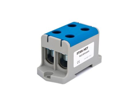 Złączka szynowa gwintowa al/cu 2x95mm2 niebieska WLZ-35P/2x95N