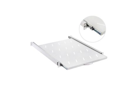 Półka wysuwana do szafy RACK 19 cali 1U 550mm szara