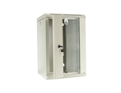 Szafa wisząca RACK 10 cali 9U 300mm szara NEKU TS